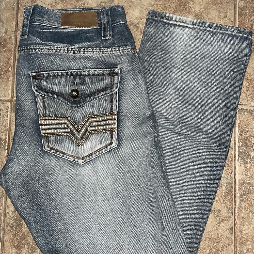 Halifax 32x30 blue jeans.